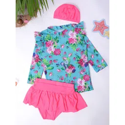 bubble berry Girls Printed 3-Piece Swimsuit-picture-28