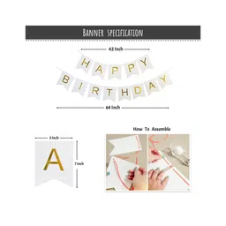 Bubble Trouble Blue & White Balloon Birthday Decoration Kit for Girls Silver White Blue Pack of -69 image 3