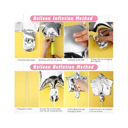 Bubble Trouble Blue & White Balloon Birthday Decoration Kit for Girls Silver White Blue Pack of -69 image 5