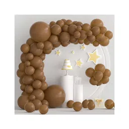 Bubble Trouble Brown Vibrant party balloons for decoration Brown  Pack of -100 image 5