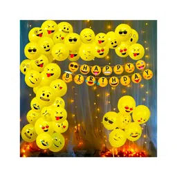 Bubble Trouble Emoji Theme Birthday Decoration Kit Combo-52Pcs-picture-24