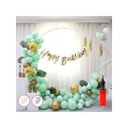 Bubble Trouble Green Happy Birthday Balloons & Banner Decorations-picture-30