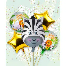 Bubble Trouble Happy Birthday Animal Foil Balloon - Set of 5-picture-31