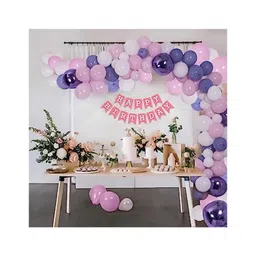 Bubble Trouble Happy Birthday Decoration Kit Items with Multicolour Balloons Rubber Pack of 58-picture-16