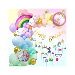 Bubble Trouble Happy Birthday Rainbow Foil Balloon - Pack of 69-picture-30