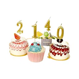 Bubble Trouble Numerical Cake Topper Candle Number 5 - Golden image 5