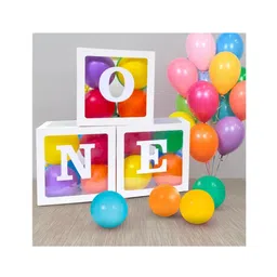 Bubble Trouble one balloon box for 1st birthday baby boy baby girl birthday celebration outdoor indoor decoration-white-pack of 3-picture-20