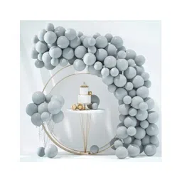 Bubble Trouble Pastel Colored Rubber Balloons Pastel Party Decorations Grey -Pack Of 50-image-7