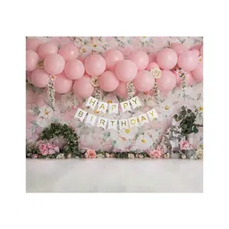 Bubble Trouble Pastel Pink Balloon Happy Birthday Decoration Kit Pink Pack of 53-picture-23