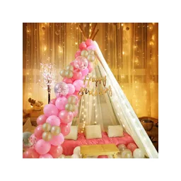 Bubble Trouble Pink Happy Birthday Balloons & Banner Decorations-picture-34