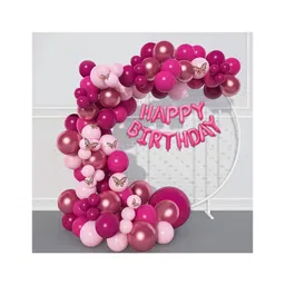 Bubble Trouble Pink Theme Birthday Decoration Items Pink - Pack of 75-picture-25