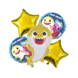 Bubble Trouble Shark themed Foil balloons Pack of 5-picture-14