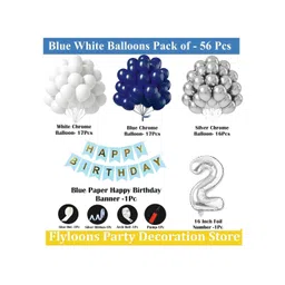 Bubble Trouble White Happy Birthday Balloons & Banner Decorations-picture-35