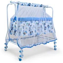 bubblebaby Premium Quality Cradle For 0-12Months Old With Wheels,Storage Basket,MosquitoNet-picture-13