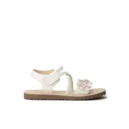 Bubblegummers by Bata Kids White & Pink Cross Strap Sandals-picture-18