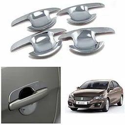 bubu Car silver Plated chrome door handle finger guard cover for Maruti Ciaz Car Car Grab Handle Cover-picture-17