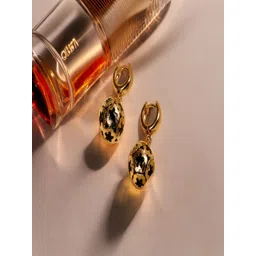 Bucciato Private Limited Gold-Plated Quirky Embellished Round Shaped Hoop Earring-picture-13