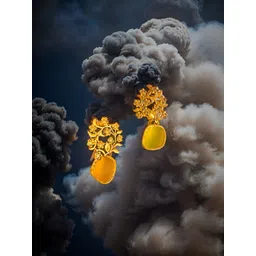 Bucciato Private Limited Gold Plated Tree Shaped Drop Earrings image 5