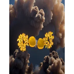 Bucciato Private Limited Gold Plated Tree Shaped Drop Earrings image 3