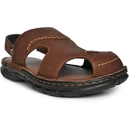buckaroo BERKO Oilpul Natural Leather Brown Casual Closed Sandal For Mens-picture-23