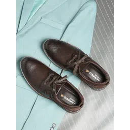 Buckaroo Men Brown Perforations Vegan Leather Derbys image 1