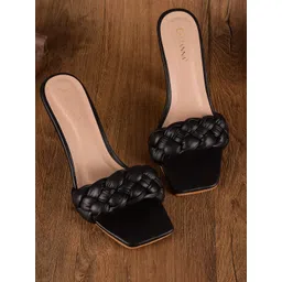 BuckleUp Black Block Sandals-picture-31