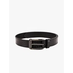 BuckleUp Men Black Textured Leather Belt-picture-25