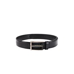 BuckleUp Men Black Textured Leather Formal Belt-picture-32