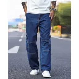 buda jeans co Men Baggy Fit Jeans with Cargo Pockets-picture-25