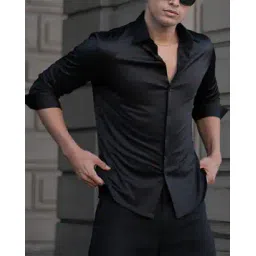 buda jeans co Men Regular Fit Satin Shirt-picture-31