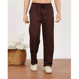 buda jeans co Men Straight Fit Track Pants with Elasticated Drawstring Waist-picture-15