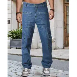 buda jeans co Men Straight Jeans with Cargo Pockets-picture-47