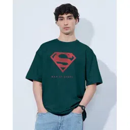 buda jeans co Men Typographic Print Oversized Fit Crew-Neck T-Shirt-picture-14