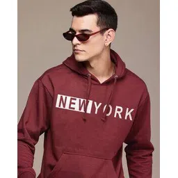 buda jeans co Men Typographic Print Regular Fit Hoodie-picture-48