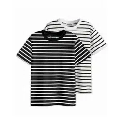 buda jeans co Women Pack of 2 Striped Oversized Fit T-Shirts-picture-12