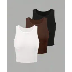 buda jeans co Women Pack of 3 Regular Fit Tank Top-picture-30