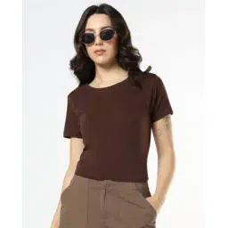 buda jeans co Women Slim Fit Round-Neck T-Shirt-picture-36