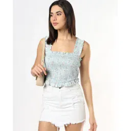 buda jeans co Women Square-Neck Fitted Top-picture-32