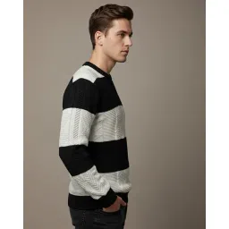 buda jeans co Men Regular Fit Self-Design Pullover image 2