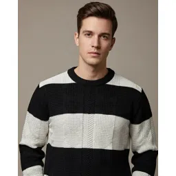 buda jeans co Men Regular Fit Self-Design Pullover image 1