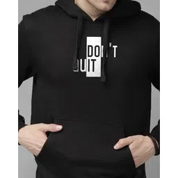 buda jeans co Men Typographic Print Regular Fit Hoodie image 4