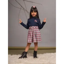 Budding Bees Girls Black Checks Sets-picture-38