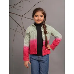Budding Bees Girls Green & Red Color Block Full Sleeves Combo Sets-picture-32