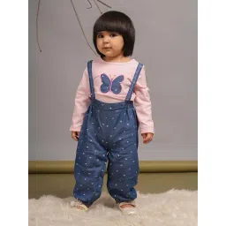 Budding Bees Girls Pink & Blue Printed Full Sleeves Combo Sets-picture-25