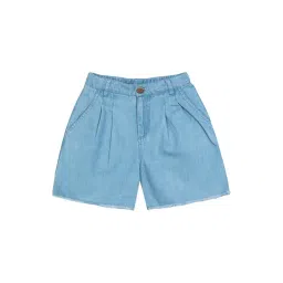 Budding Bees Kids Blue Cotton Shorts-picture-41