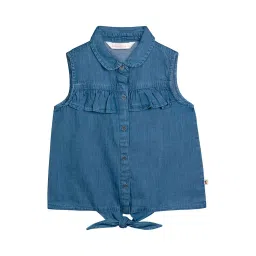 Budding Bees Kids Blue Cotton Top image 1