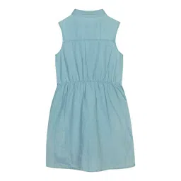 Budding Bees Kids Blue Embroidered Dress image 2