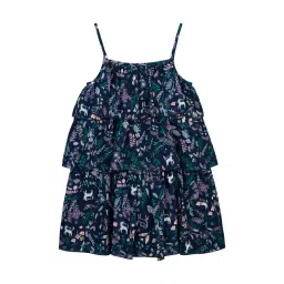 Budding Bees Kids Blue Printed Dress-picture-18