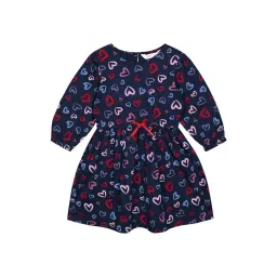 Budding Bees Kids Blue Printed Dress-picture-17