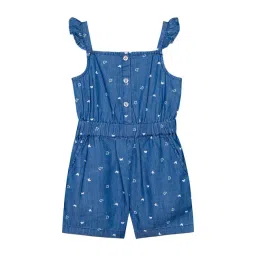 Budding Bees Kids Blue Printed Playsuit-picture-38